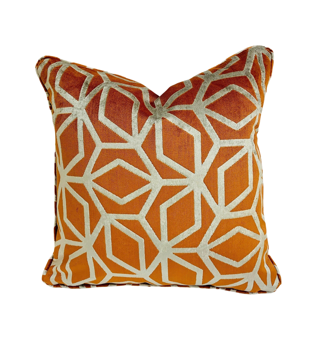 Panaz Corinthia Terracotta Designer Velvet cushion.