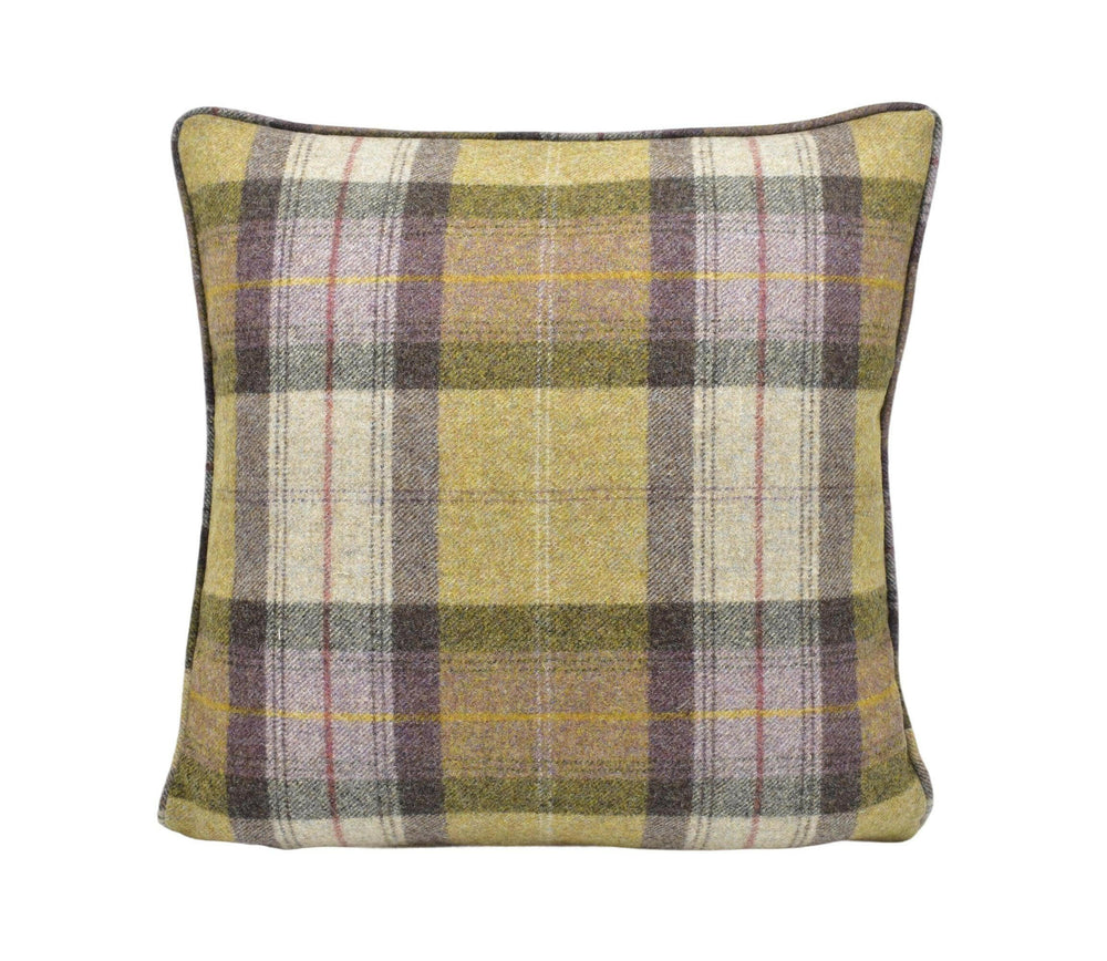 Abraham Moon - Skye - Moonstone - 100% Wool Cushion Cover - Designer Plaid Pillow Cover - Handmade Custom Abraham Moon Pillow.