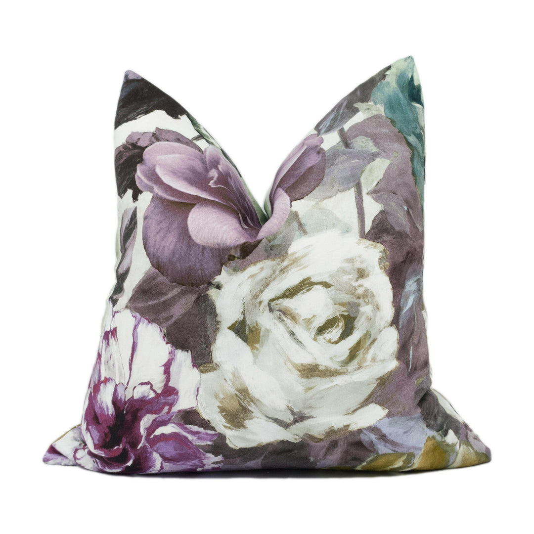 Designers Guild - Pandora II - Heather - Striking Modern Floral Cushion Cover - Handmade Throw Pillow - Designer Home Décor.