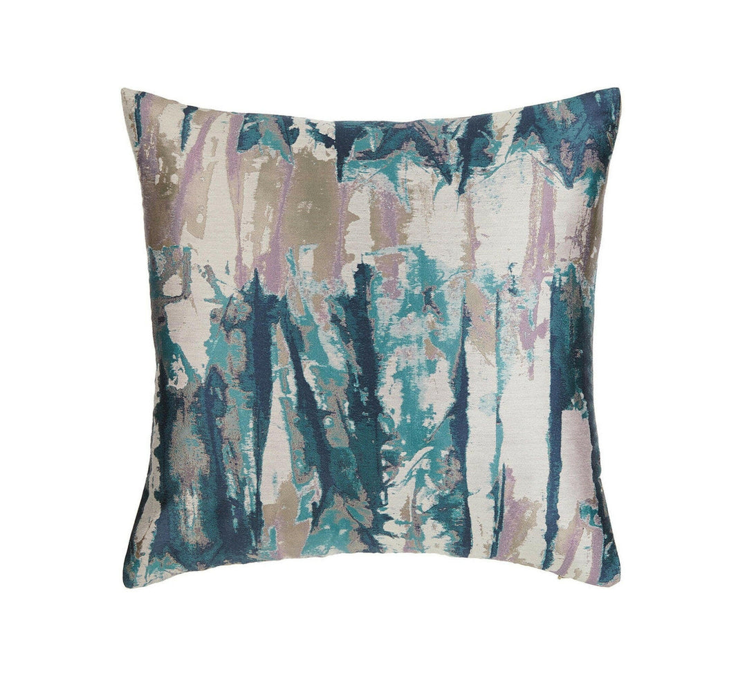 Harlequin - Takara - Teal / Ink - Modern Shibori Weave Ink Splash Designer Cushion Cover - Luxury Throw Pillow - Handmade Home Decor.