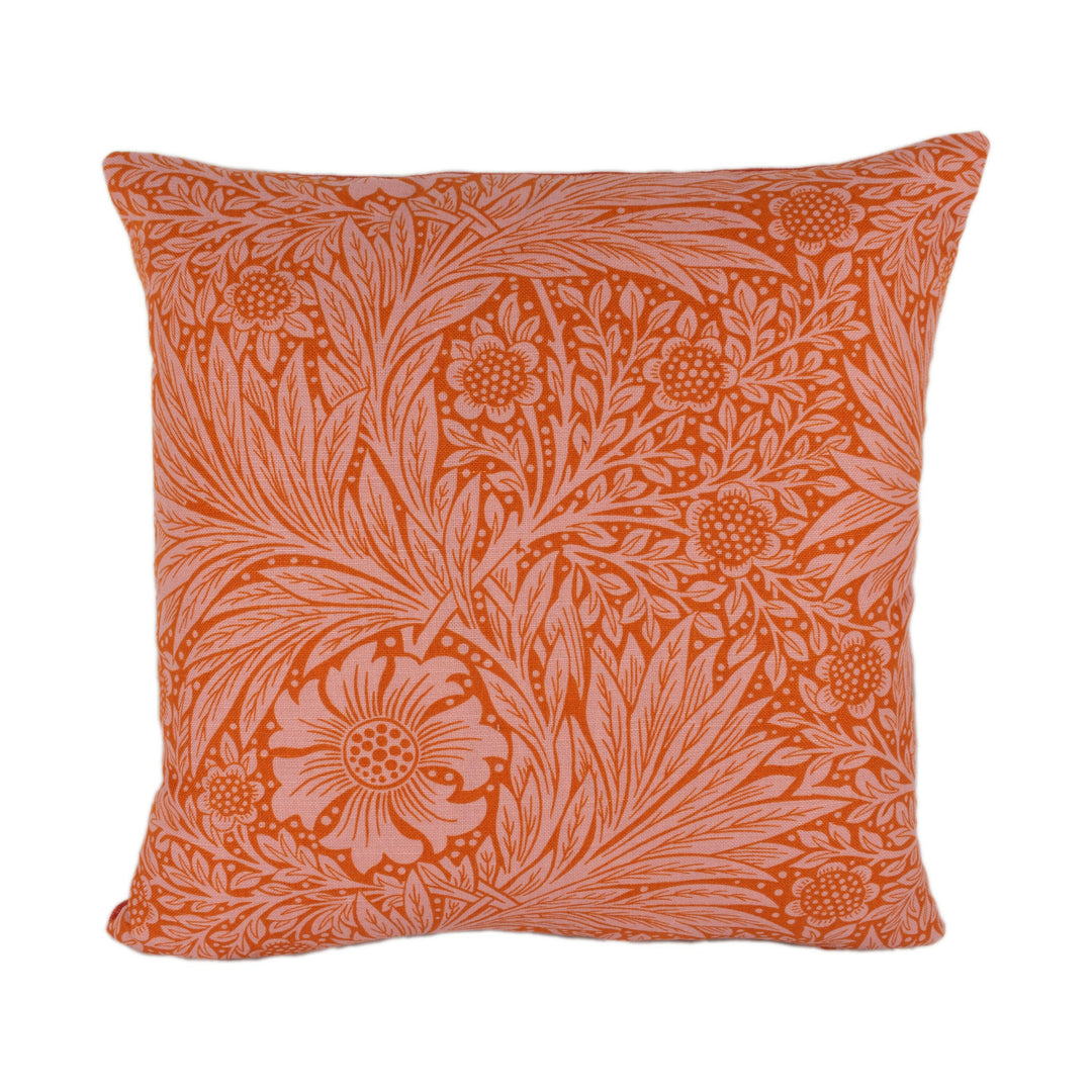 William Morris - Marigold - Orange / Pink - Cushion Cover Throw Pillow Designer Home Decor.