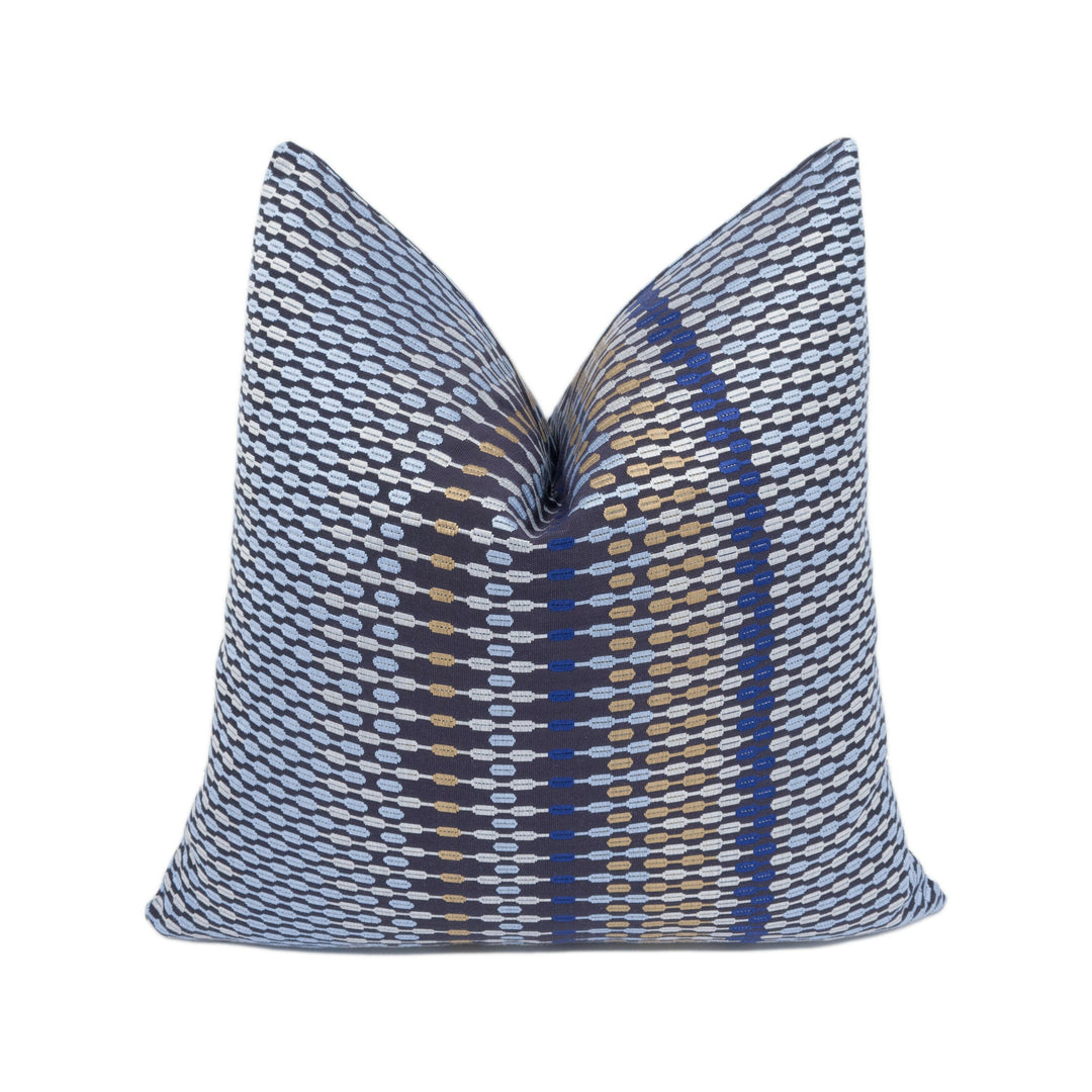 Harlequin - Array - Old Navy Denim / Bluebell / Slate - Unique Woven Effect Cushion Cover Throw Pillow Designer Home Decor.