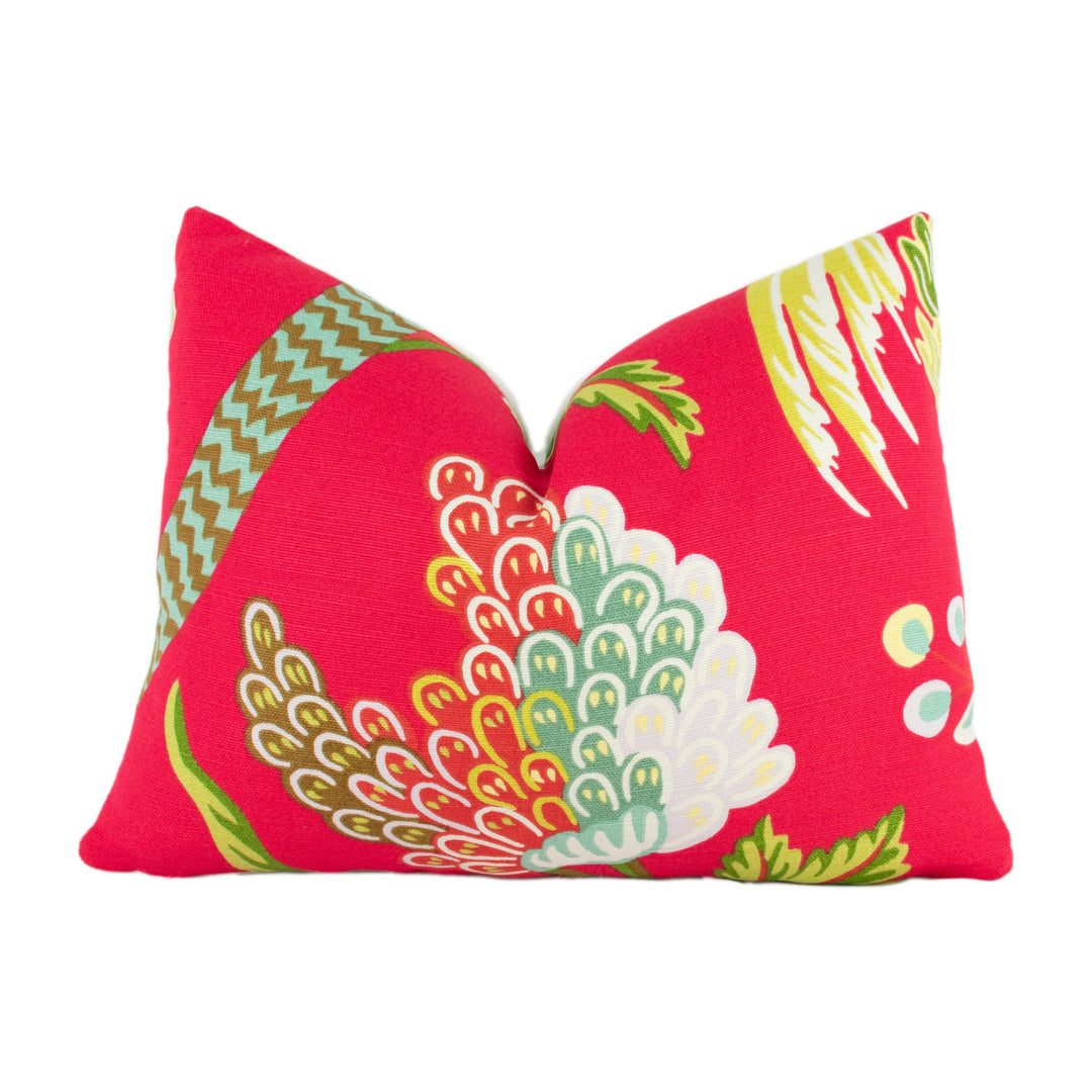 Thibaut - Janta Bazaar - Red - Cushion Cover Pillow Throw Designer Home Decor.