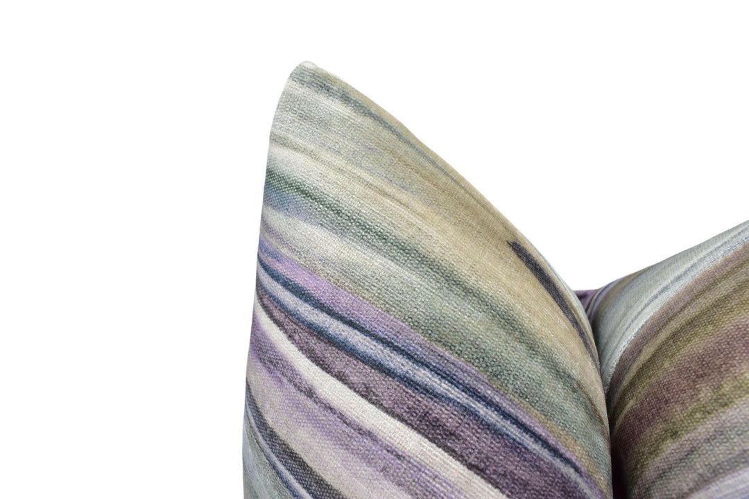 Voyage - Galatea -  Amethyst - Alluring Abstract Dreamscape Designer Velvet Cushion Cover - Luxury Handmade Throw Pillow - Scatter Sofa.