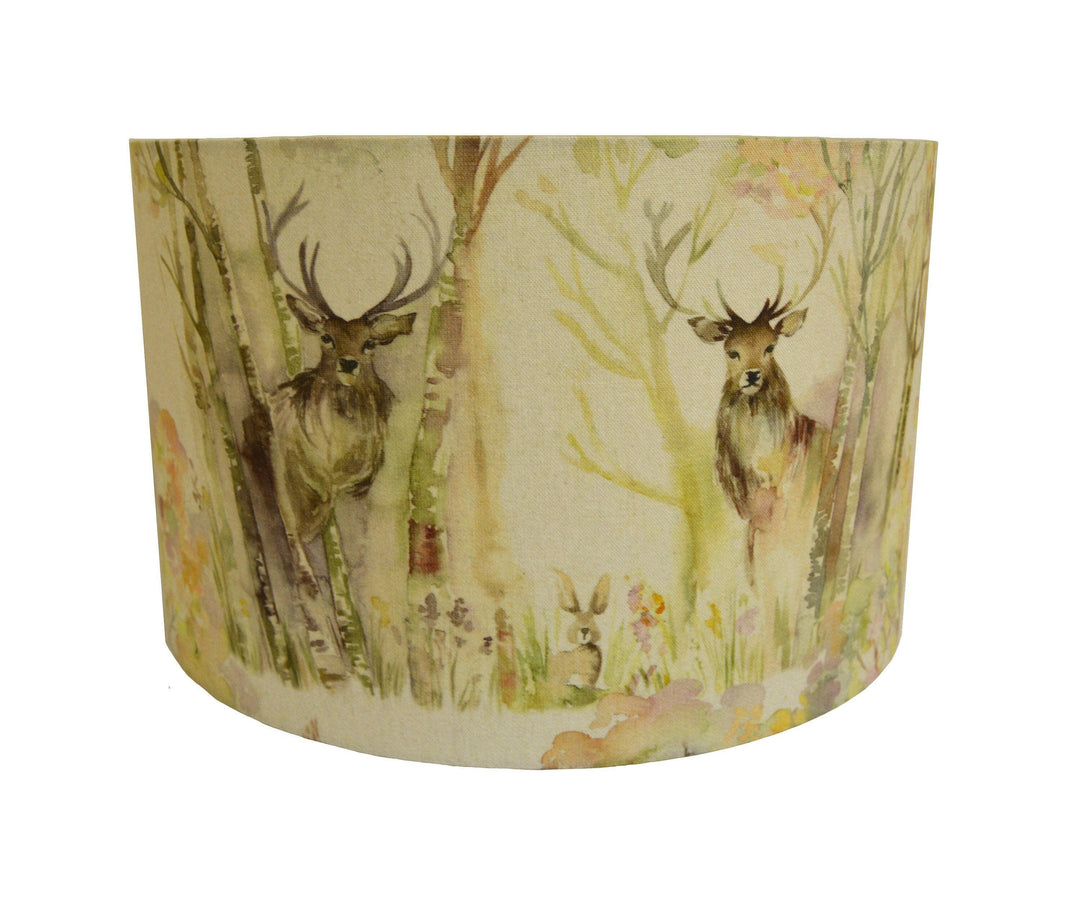 Voyage Decoration - Enchanted Forest - Linen - Lampshade -  Ceiling Floor lamp  - Stunning Handmade Home Decor.