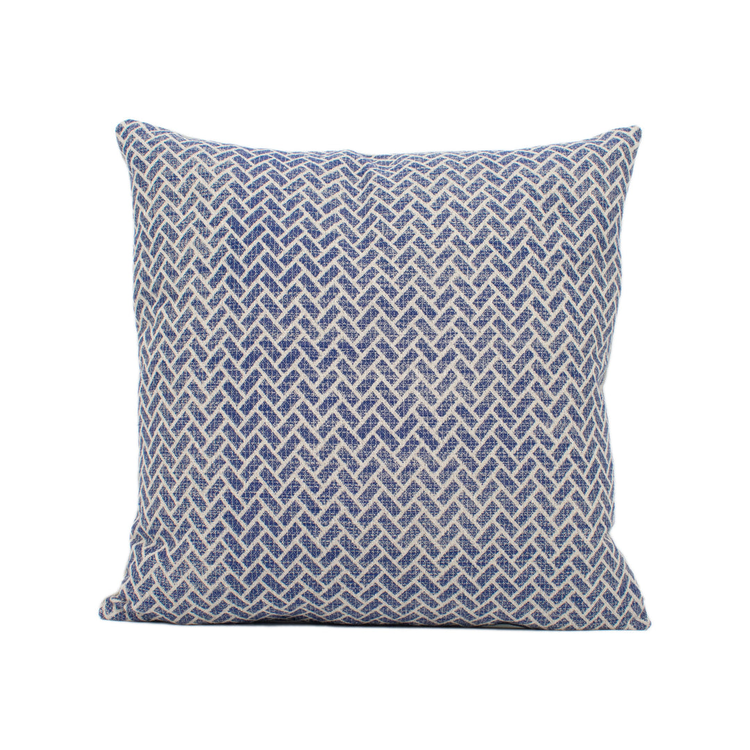 Clarke &amp; Clarke x Studio G - Cipriani - Ink - Herringbone Geometric Cushion Cover - Handmade Throw Pillow - Designer Home Décor