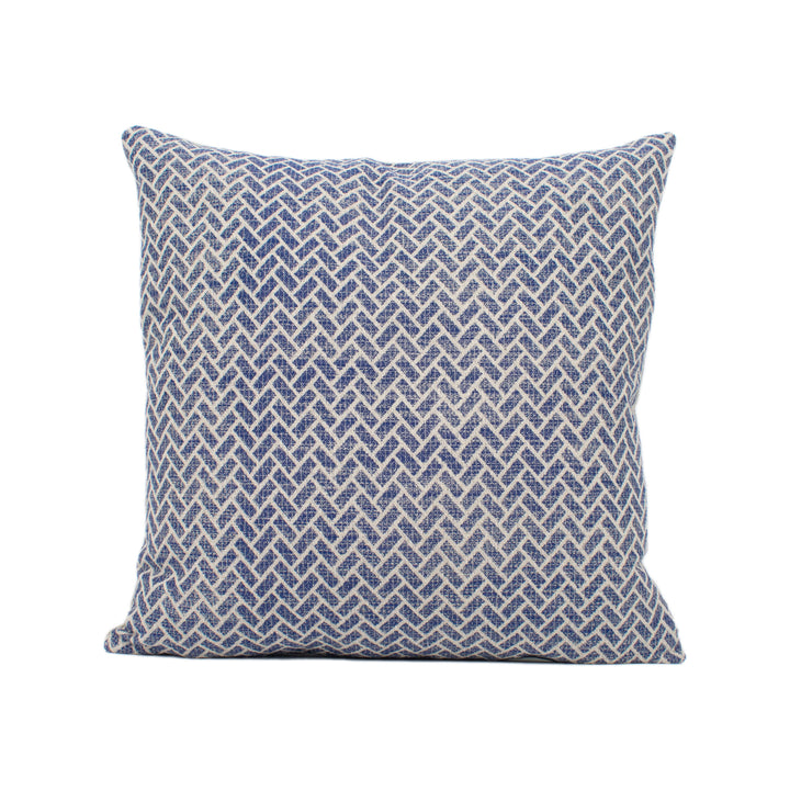 Clarke &amp; Clarke x Studio G - Cipriani - Ink - Herringbone Geometric Cushion Cover - Handmade Throw Pillow - Designer Home Décor