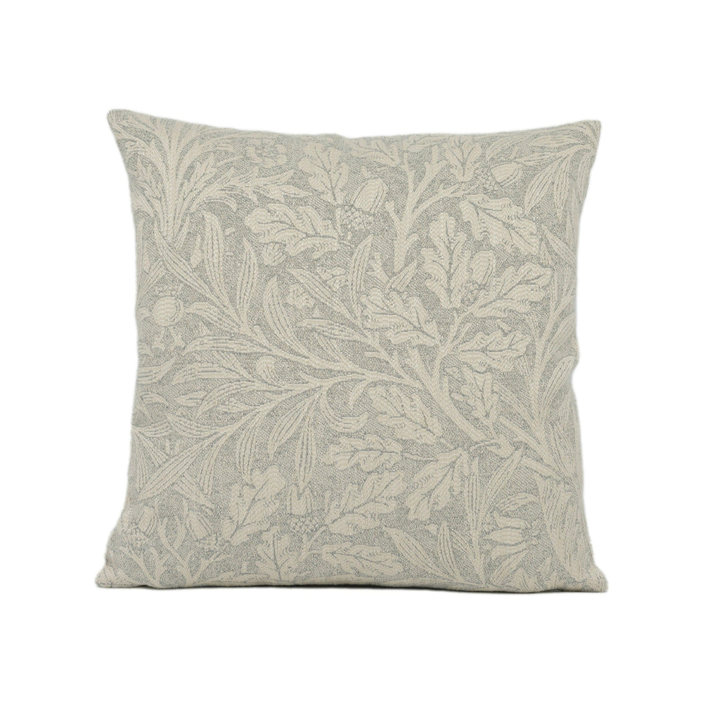 William Morris - Morris Acorn - Mineral - Classic English Designer Cushion Cover Handmade Woven Throw Pillow Home Décor.
