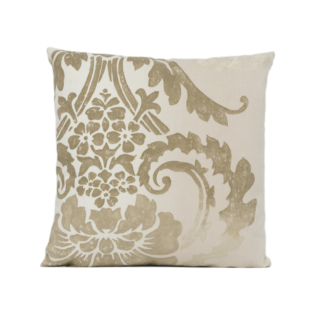 Designers Guild – Kashgar – Linen – Cushion Cover – Ornate Damask & Gold Flecks