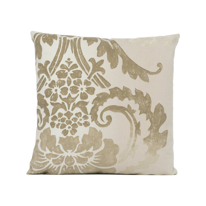 Designers Guild – Kashgar – Linen – Cushion Cover – Ornate Damask & Gold Flecks