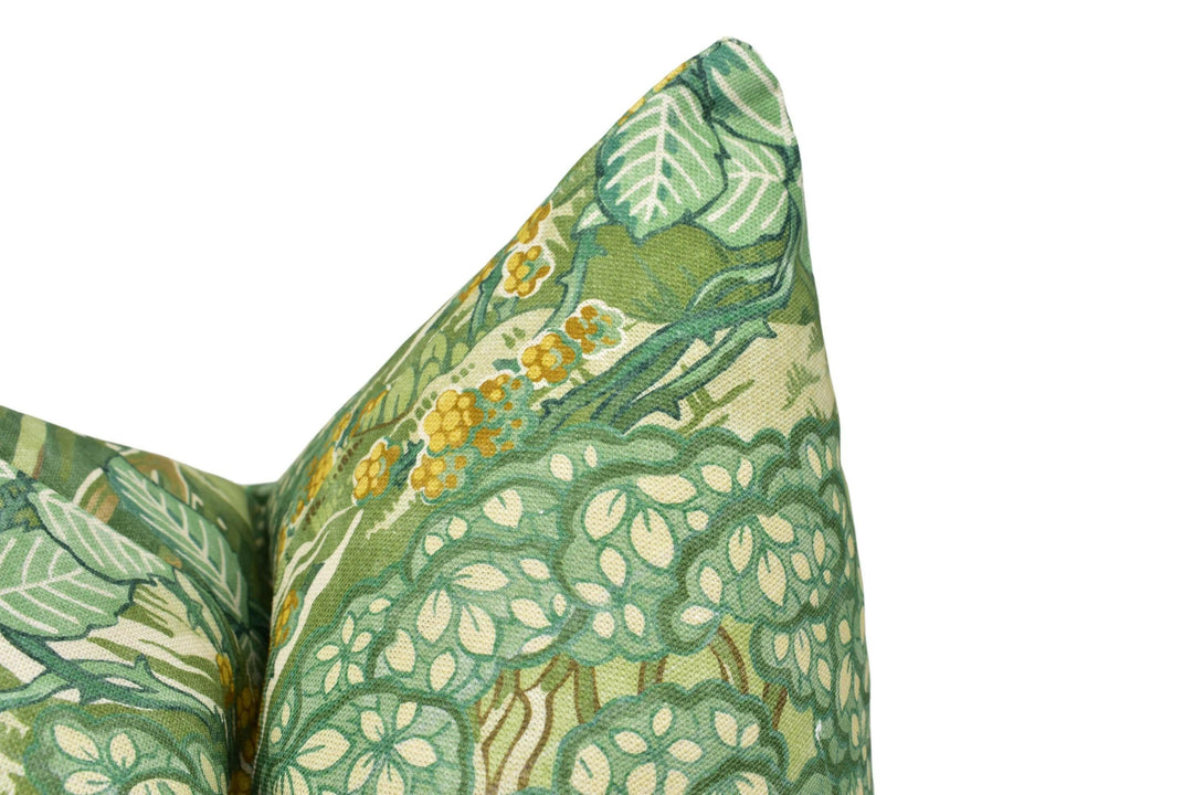 GP & J Baker - Ruskin - Green - Soft Charming Woodland Fauna Designer Cushion Cover - Luxury Throw Pillow - Handmade Home Décor - Scatter.