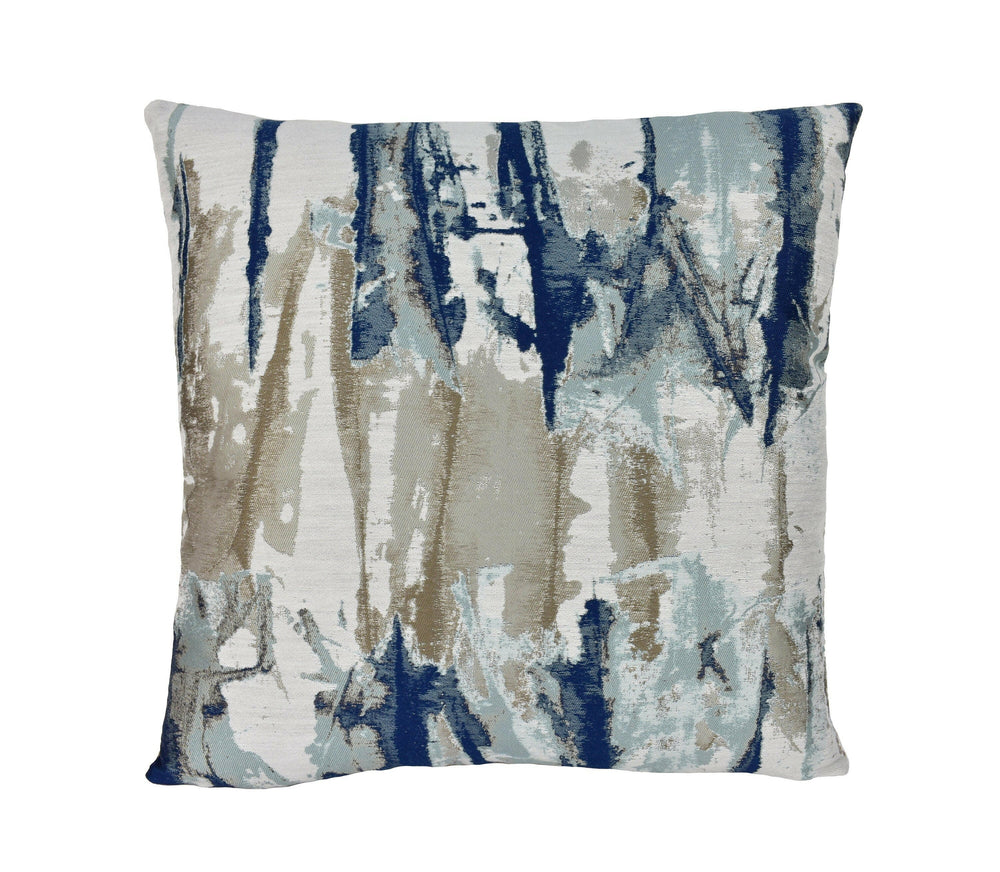 Harlequin - Takara - Indigo / Denim - Modern Shibori Weave Ink Splash Designer Cushion Cover - Luxury Throw Pillow - Handmade Home Decor.