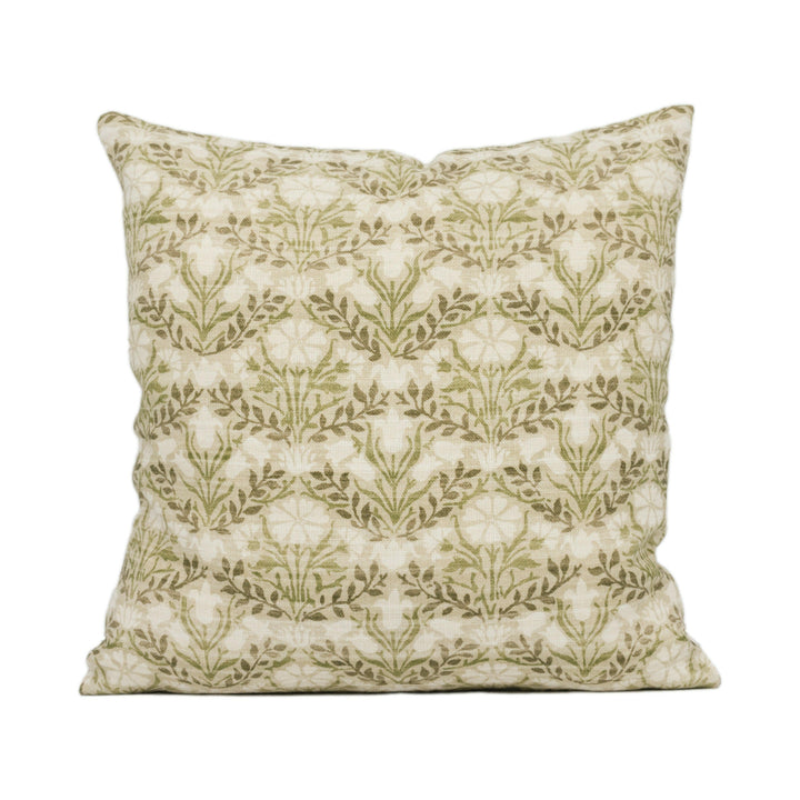 William Morris - Morris Bellflowers - Fennel / Grey - Stunning Classic English Designer Cushion Cover Home Décor Throw Pillow.