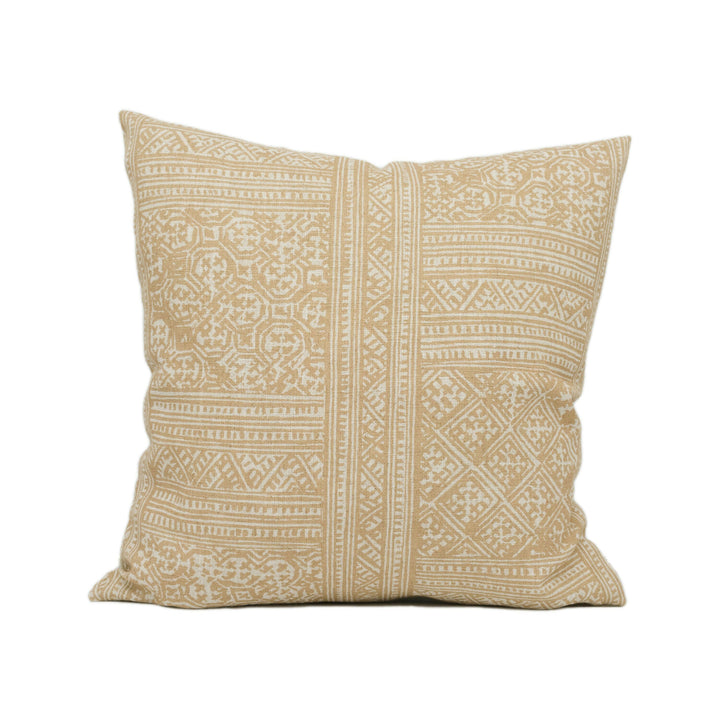 Andrew Martin - Ostuni - Almond - Italian Inspired Geometric Cushion Cover - Handmade Throw Pillow - Designer Home Décor.