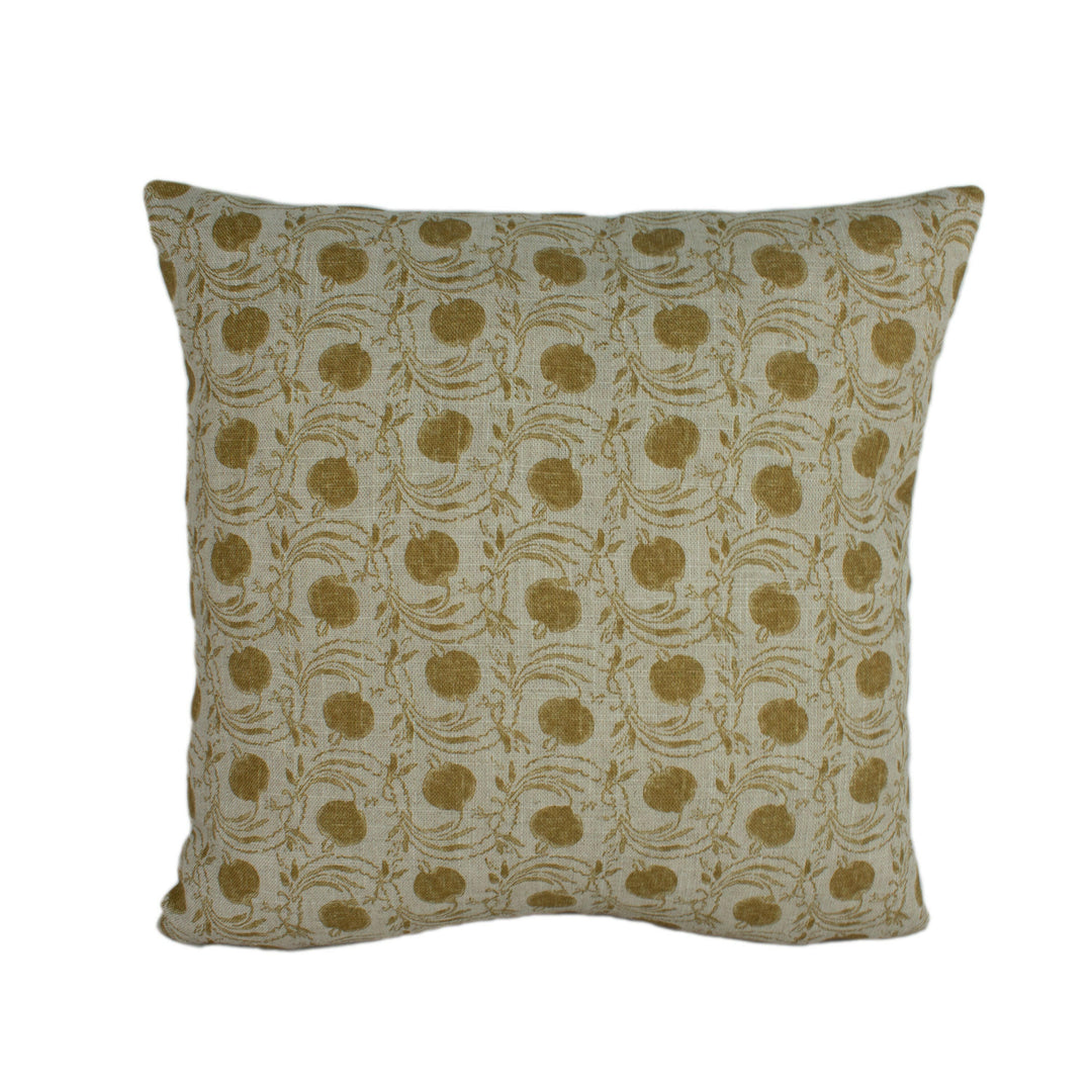 GP & J Baker - Seed Pod - Ochre - Small Scale Indian Inspired Designer Cushion Cover - Luxury Throw Pillow - Handmade Home Decor.