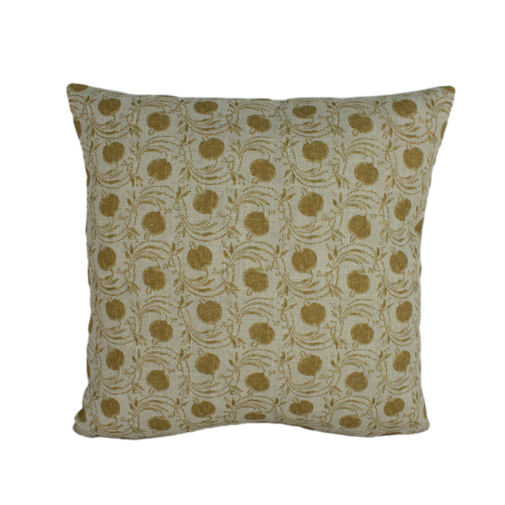 GP & J Baker - Seed Pod - Ochre - Small Scale Indian Inspired Designer Cushion Cover - Luxury Throw Pillow - Handmade Home Decor.