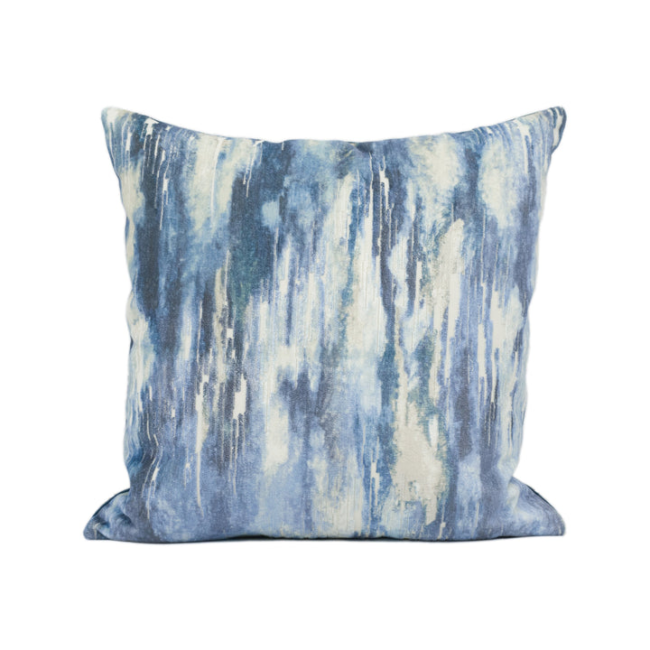 Clarke &amp; Clarke - Umbra - Denim - Sumptuous Designer Abstract Velvet Cushion Cover - Handmade Throw Pillow - Designer Home Décor