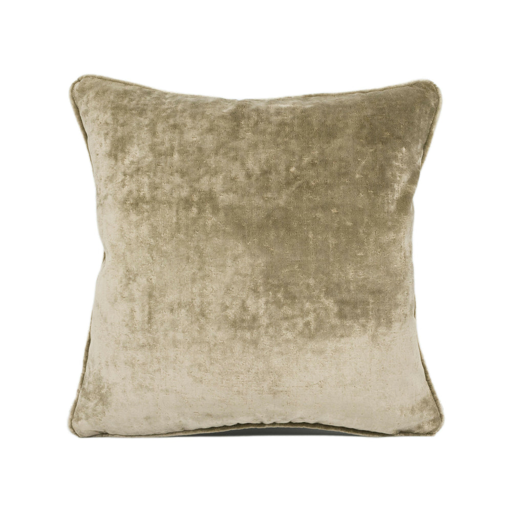 Zoffany - Curzon - Sable - Opulent Plush Velvet Cushion Cover - Self Piped Throw Pillow - Designer Home Décor.