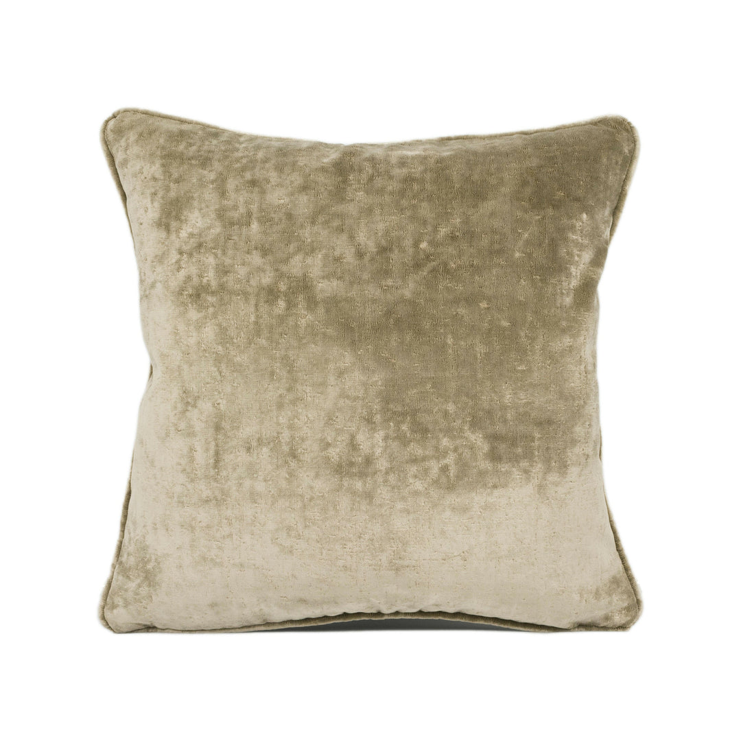 Zoffany - Curzon - Sable - Opulent Plush Velvet Cushion Cover - Self Piped Throw Pillow - Designer Home Décor.