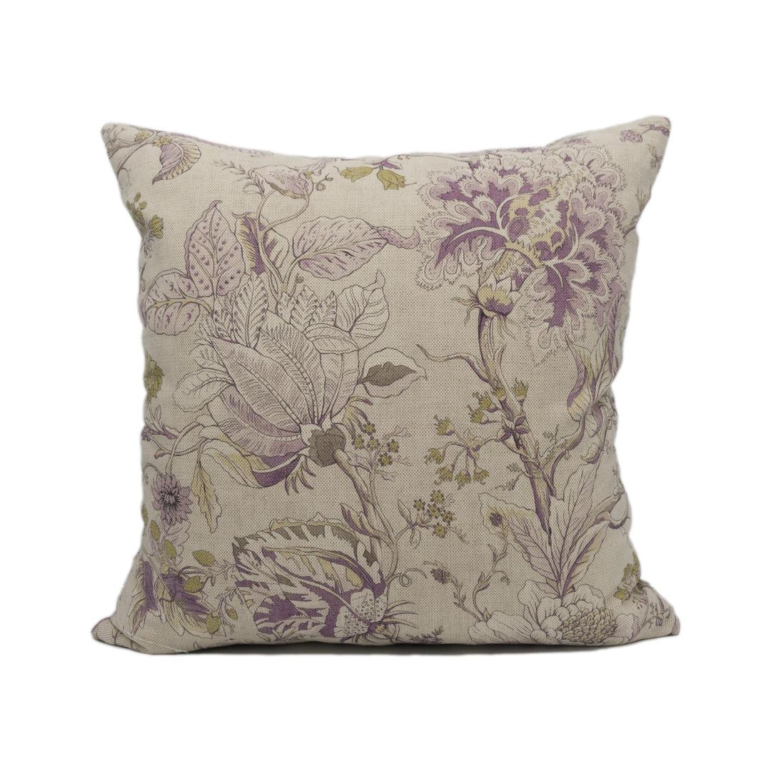 Clarke &amp; Clarke Sissinghurst Cushion Cover – Heather Olive Floral Throw Pillow