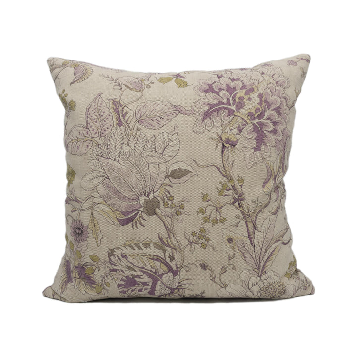 Clarke &amp; Clarke Sissinghurst Cushion Cover – Heather Olive Floral Throw Pillow