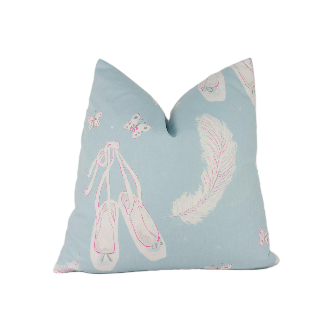 Sanderson - Ballet Shoes - Duckegg - Lovely Designer Ballerina Cushion Cover Kids Gift Home Decor Throw Pillow.
