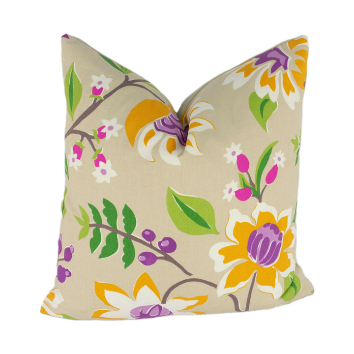 Sanderson - Myrtle - Berry / Multi - Cushion Cover Throw Pillow Designer Home Decor.