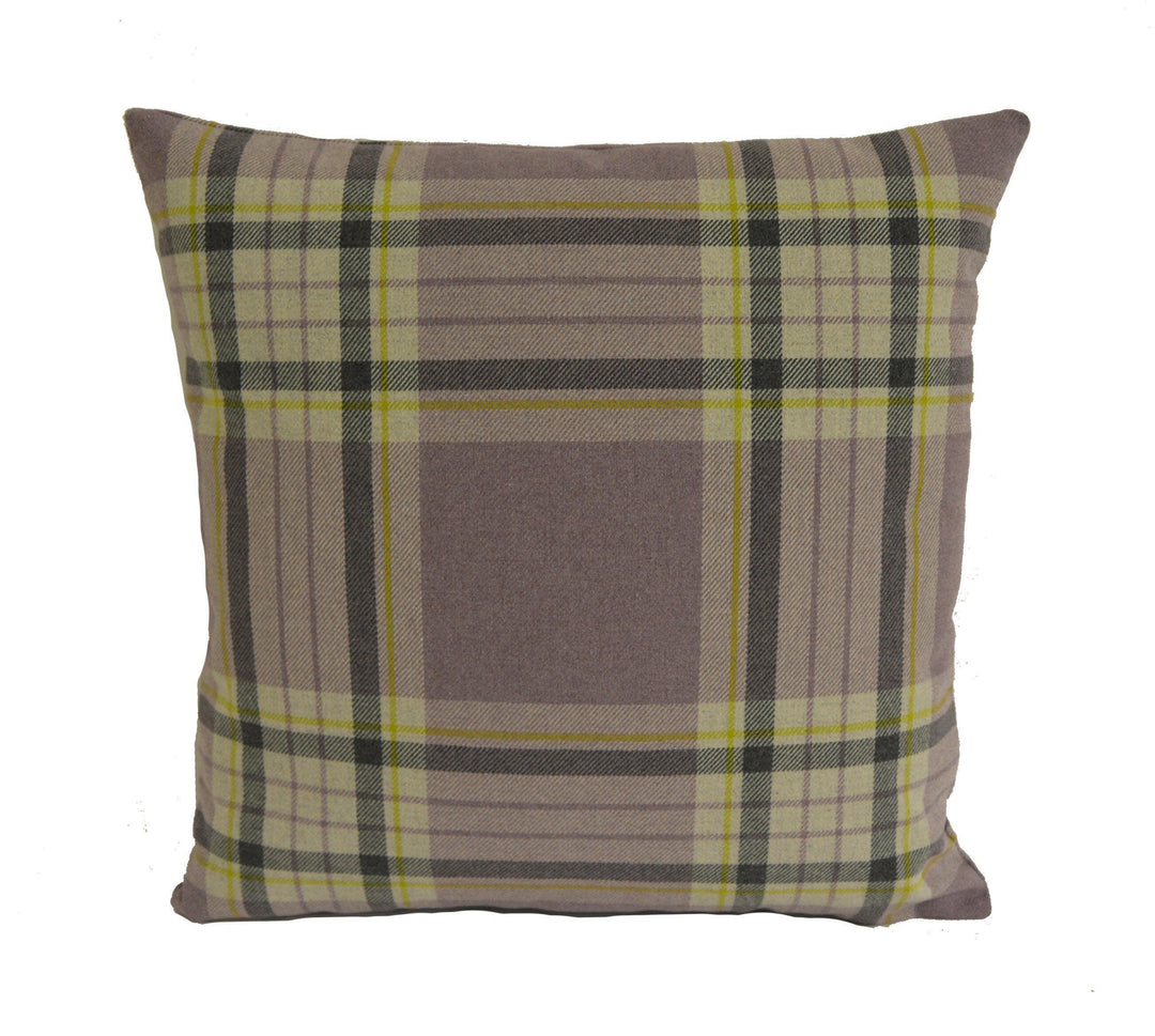 Clarke &amp; Clarke - Glenmore - Heather - Stunning Plaid Cushion Cover Throw Pillow Designer Home Decor.