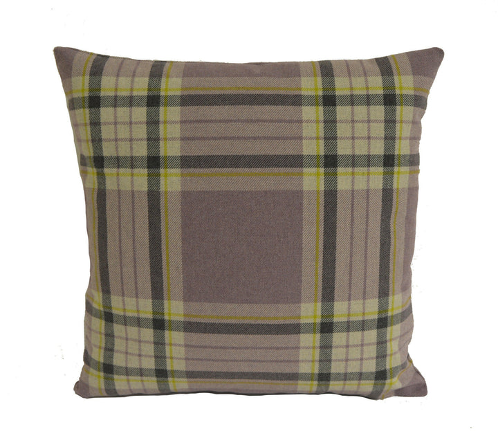 Clarke &amp; Clarke - Glenmore - Heather - Stunning Plaid Cushion Cover Throw Pillow Designer Home Decor.