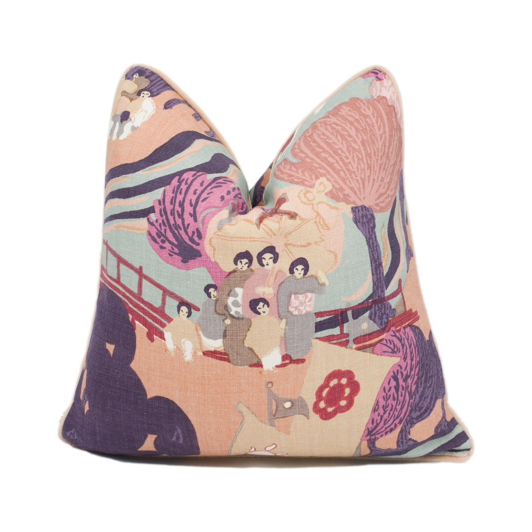 Schumacher - Pearl River - Blush - Vintage Asian Inspired Contrast ...