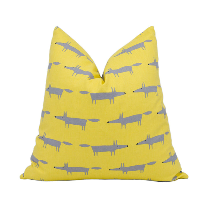 Scion - Little Fox - 4 Colourways to Choose From - Super Cute Mini Mr Fox Cushion Cover - Handmade Throw Pillow Designer Home Decor.