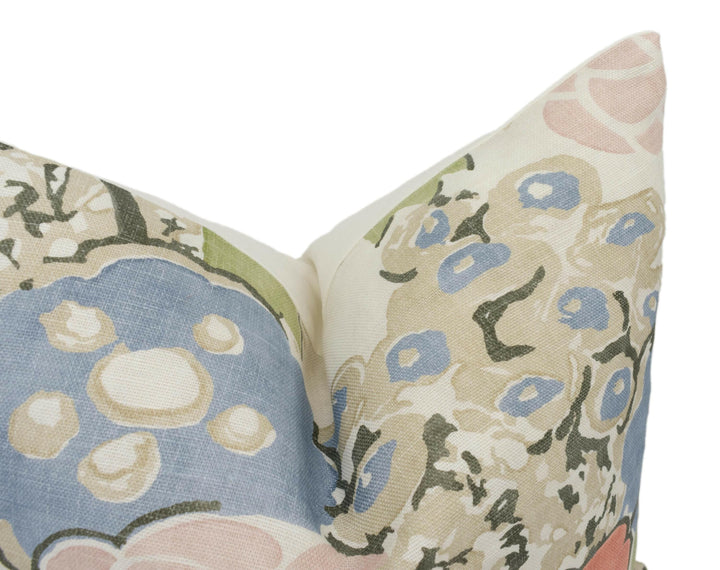Thibaut - Anna French - Laura - Blush and Green - Bold Vintage Designer Floral Cushion Cover - Luxury Throw Pillow - Handmade Home Décor.