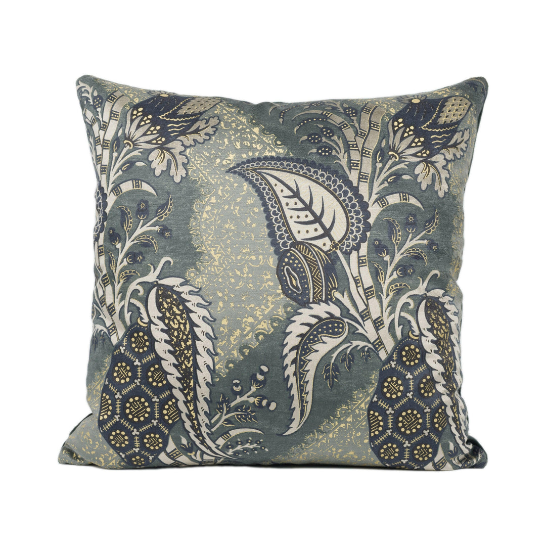 Zoffany - Bizarre Velvet - Nocturne - Whimsical Metallic Velvet Floral Cushion Cover - Handmade Throw Pillow Designer Home Decor.