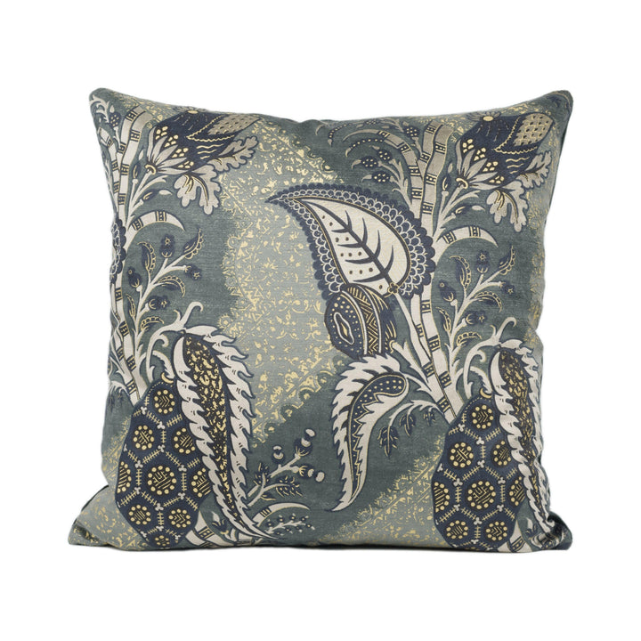 Zoffany - Bizarre Velvet - Nocturne - Whimsical Metallic Velvet Floral Cushion Cover - Handmade Throw Pillow Designer Home Decor.