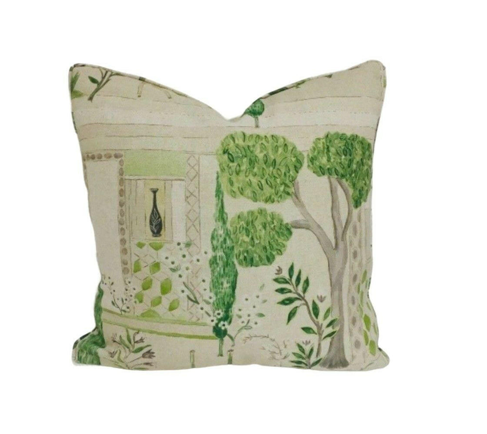 Sanderson - Sultans Garden - Garden Green - Paradise Persian Garden Designer Cushion Cover - Luxury Throw Pillow - Handmade Home Decor.