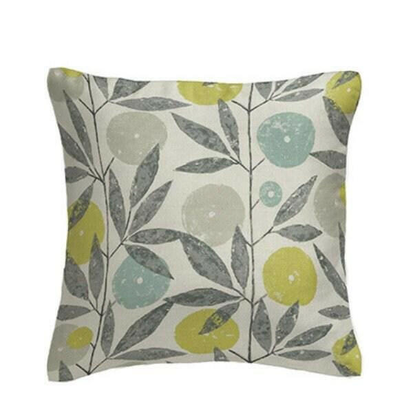 Scion - Blomma - 4 Colourways Available - Kiwi / Heather / Toffee / Tangerine - Retro Floral Cushion Cover - Handmade Throw Pillow Designer.