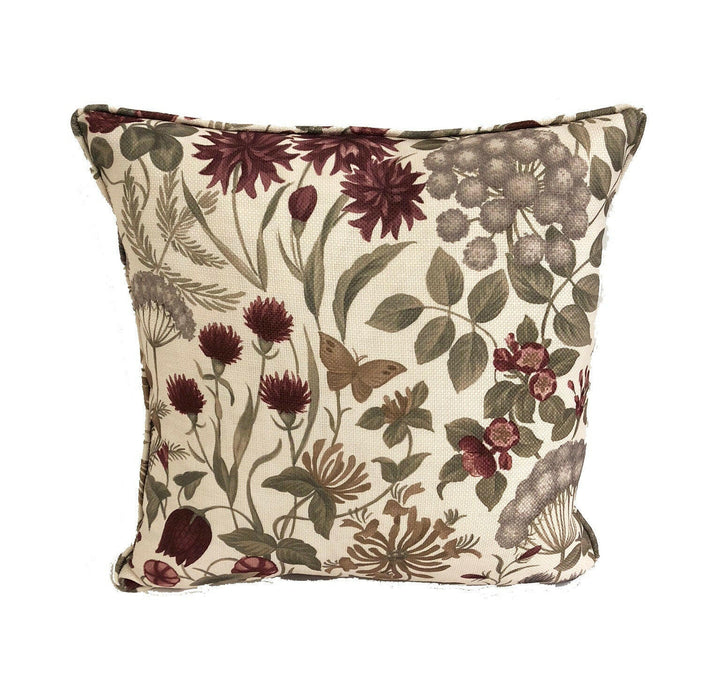 Iliv - Hawkswick -  Bordeaux - Cushion Cover Pillow Throw Beautiful Fabric Self Piped.
