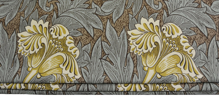 William Morris - Tulip - Bullrush &amp; Slate - Professionally Made Roman Blind Made to Measure.