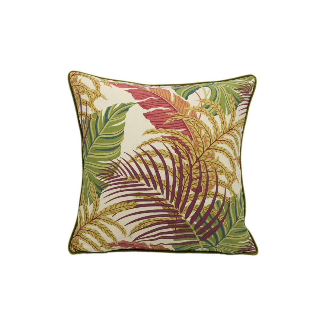 Sanderson - Manila - Mulberry / Sand - Stunning Contrast Piped Designer Cushion Cover Home Decor Throw Pillow.