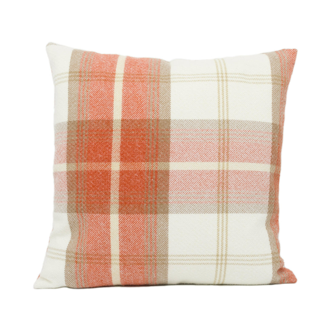 Porter & Stone - Balmoral - Burnt Orange - Plaid Tartan Cushion Cover - Handmade Throw Pillow - Designer Home Décor.