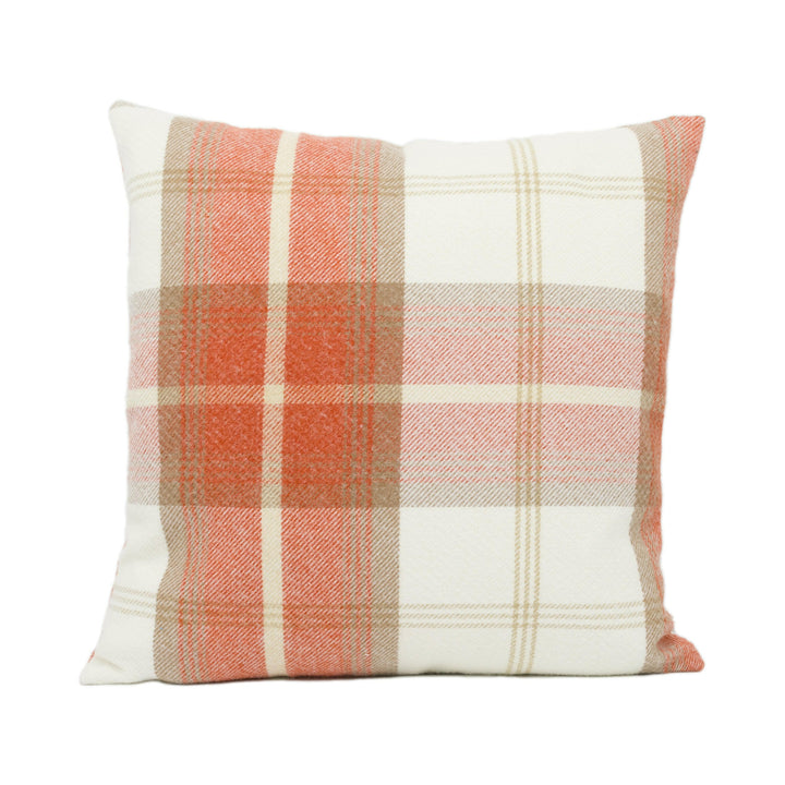 Porter & Stone - Balmoral - Burnt Orange - Plaid Tartan Cushion Cover - Handmade Throw Pillow - Designer Home Décor.