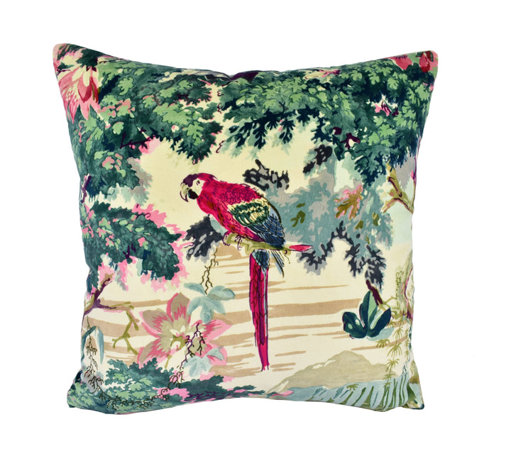 Linwood - Jungle Rumble Velvet - Leopard - Vibrant Tropical Jungle Designer Cushion Cover - Luxury Throw Pillow - Handmade Home Decor