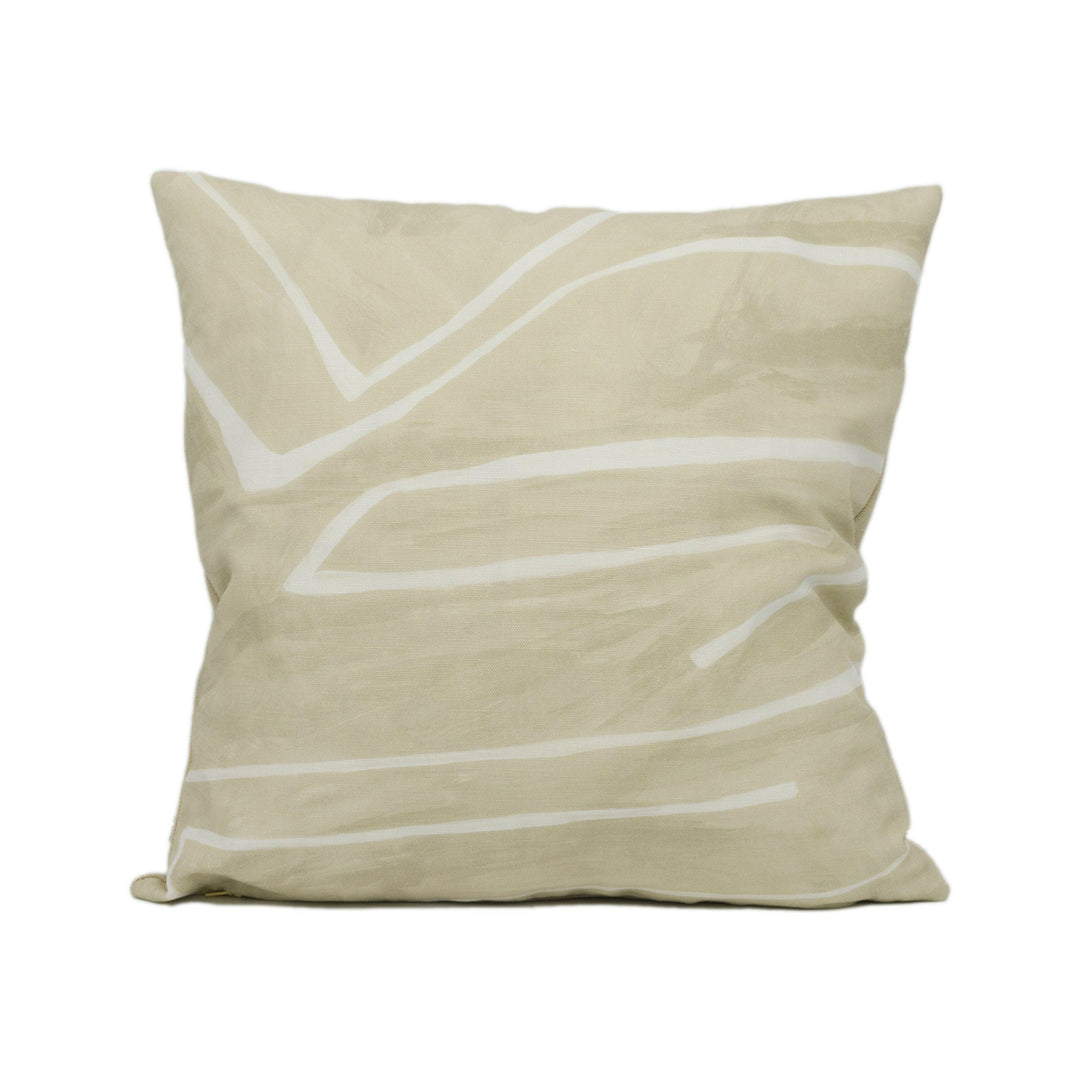Kelly Wearstler for Lee Jofa - Graffito - Beige / Ivory - Chic Abstract Cushion Cover - Handmade Throw Pillow - Designer Home Décor.