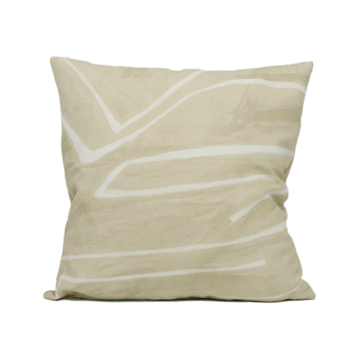 Kelly Wearstler for Lee Jofa - Graffito - Beige / Ivory - Chic Abstract Cushion Cover - Handmade Throw Pillow - Designer Home Décor.