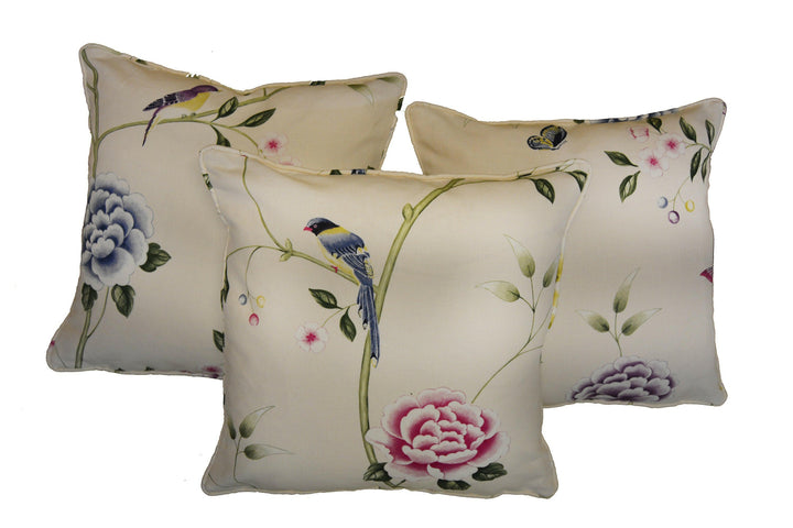 Sanderson - Pavilion - Chintz - Cushion Cover Throw Pillow Designer Home Decor.