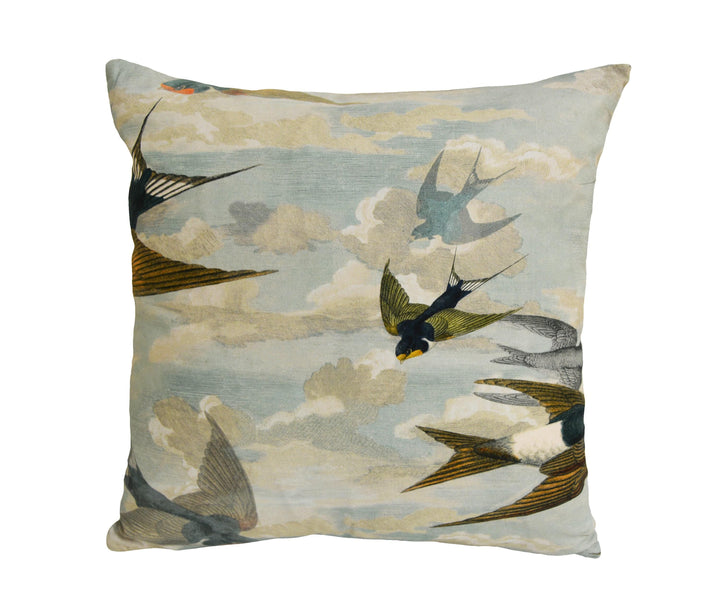 John Derian x Designers Guild - Chimney Swallows - Sky Blue - Tranquil Swooping Swallow