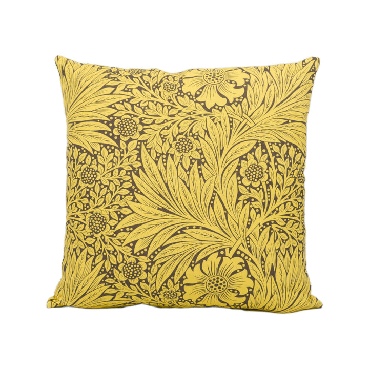 William Morris - Ben Pentreath - Marigold - Summer Yellow / Chocolate - Stunning Designer Cushion Cover Throw Pillow Designer Home Decor.