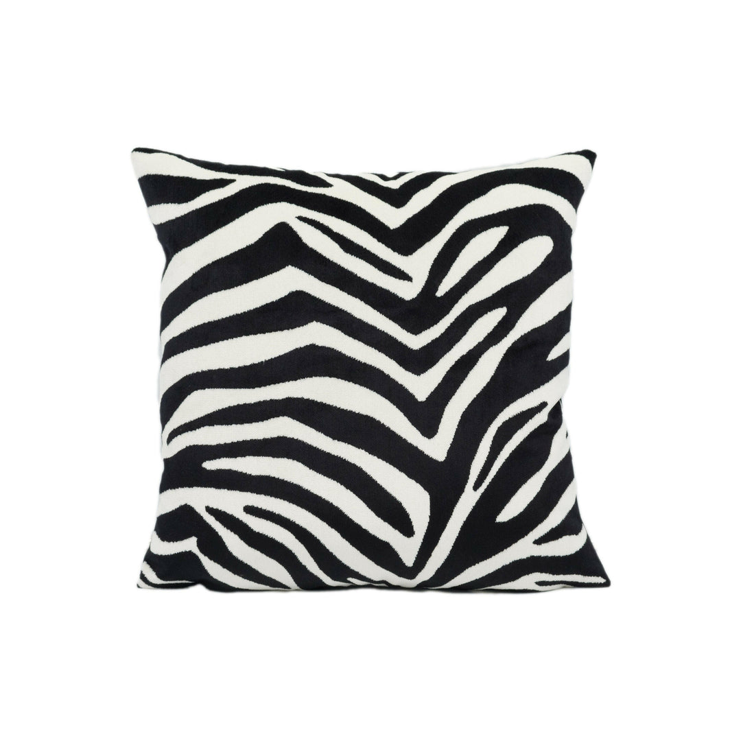 Clarke &amp; Clarke - BW1029 - Black / White - Velvet Cushion Cover Handmade Throw Pillow Designer Home Décor.