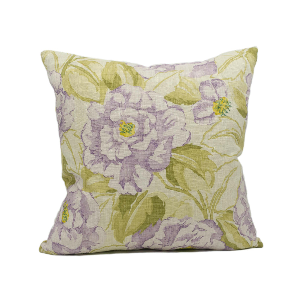 Harlequin - Rosella - Aubergine Lime & Neutral - Soft Floral Rose Cushion Cover - Handmade Throw Pillow - Designer Home Décor.