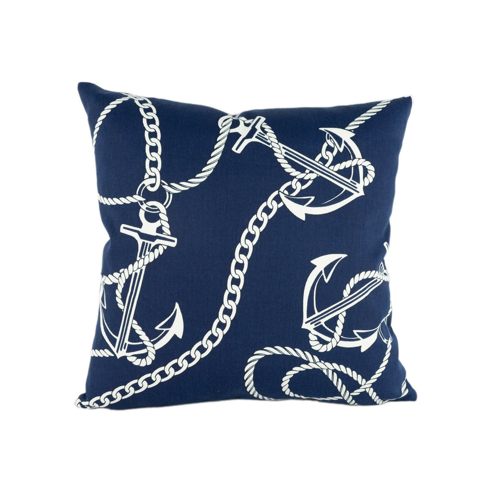 Ralph Lauren - Weigh Anchor - Navy - Stunning Designer Cushion Cover Home Décor Throw Pillow.